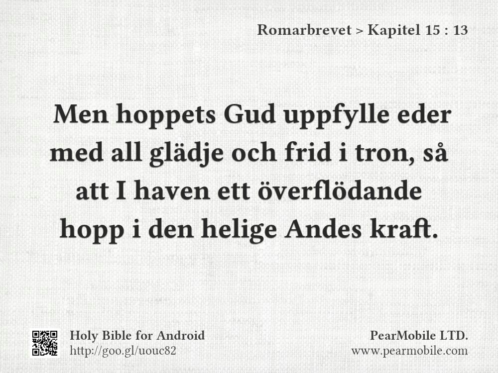 Romarbrevet, Kapitel 15:13